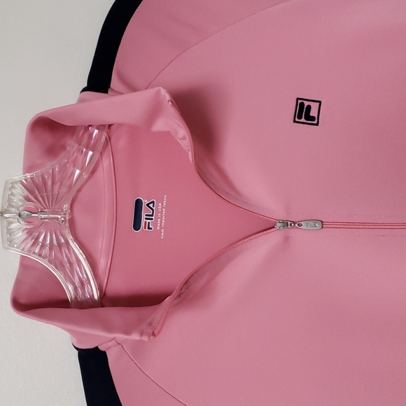 FILA running jacket pink track jacket size large - Picture 3 of 14